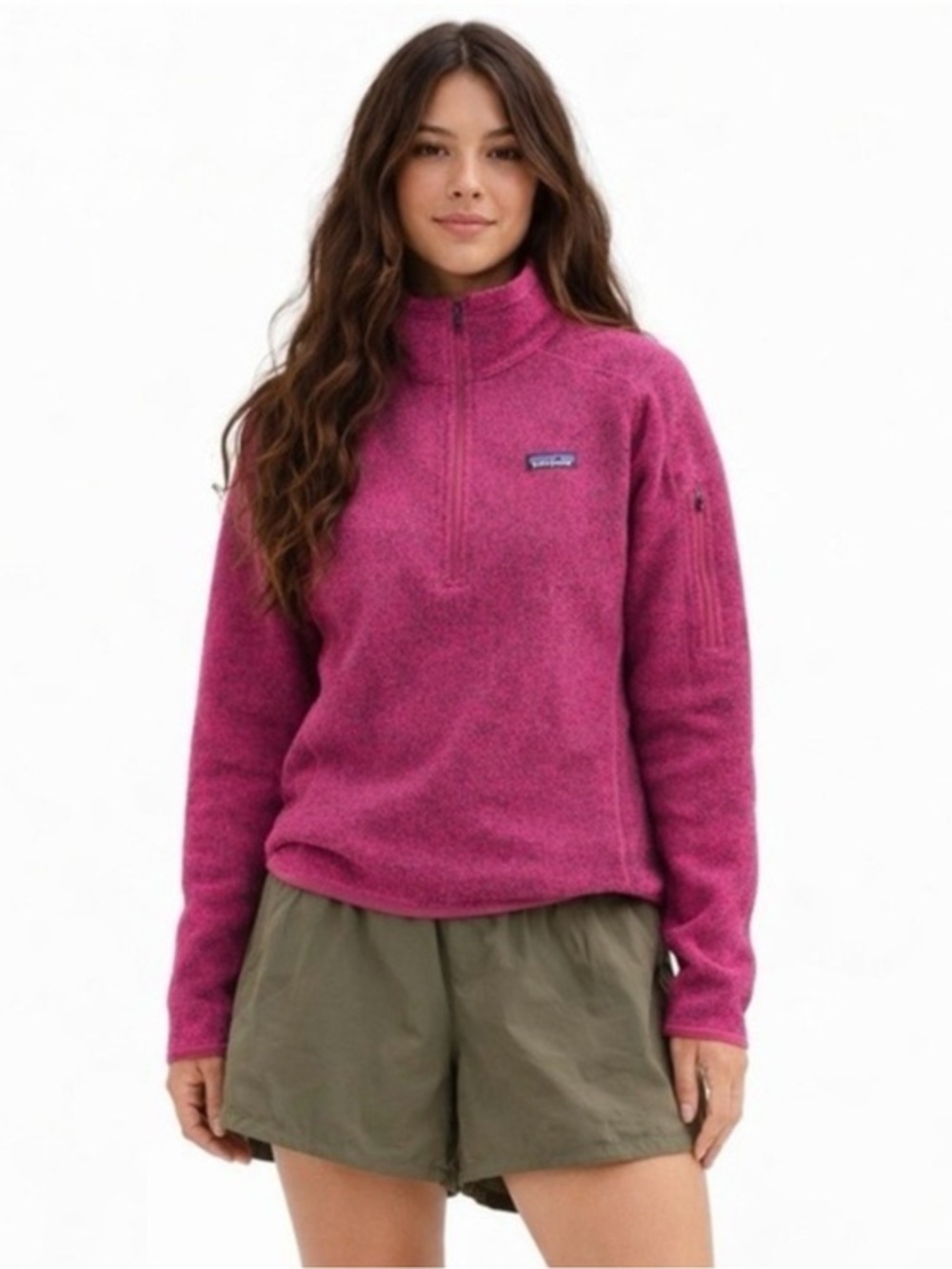Patagonia Better Sweater 1/4 Zip Fleece Pullover Jacket Magenta Pink Medium
